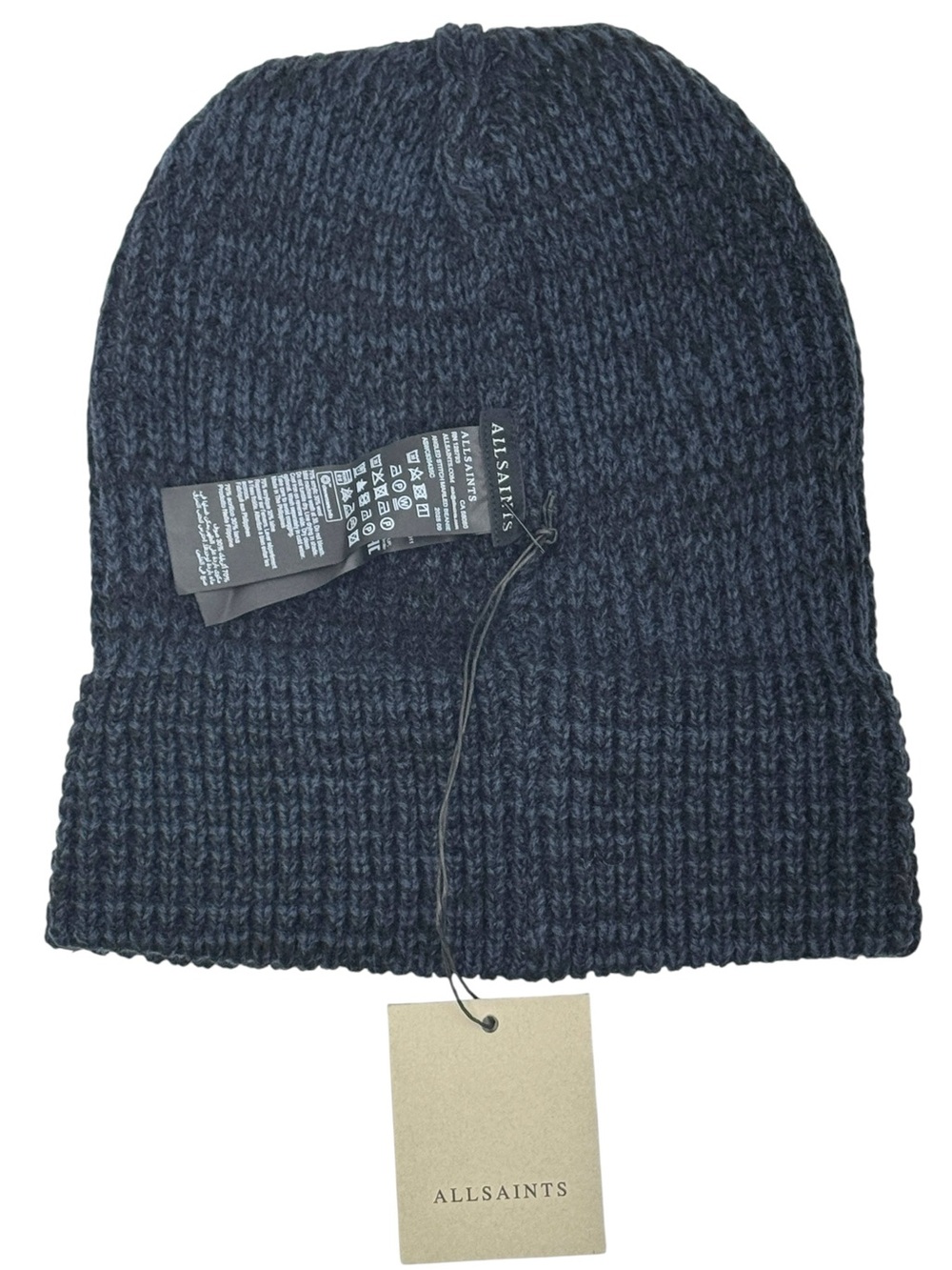 NWT AllSaints Angled Stitch Marled Beanie | One Size - Picture 4 of 11